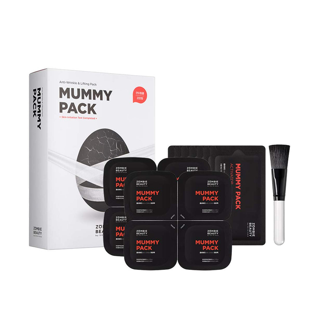 Skin1004 Mummy Pack- Wash off Face Mask for Aging Skin, Fine Lines Wrinkles, Enlarged Pores, Dryness, Lifting and Hydrating (1 Box (8 masks))