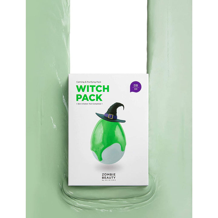 SKIN1004 Witch Pack Face Mask 8ea, Creamy Mud Pack with Green Tea, Water Calming Purifying Pore Care