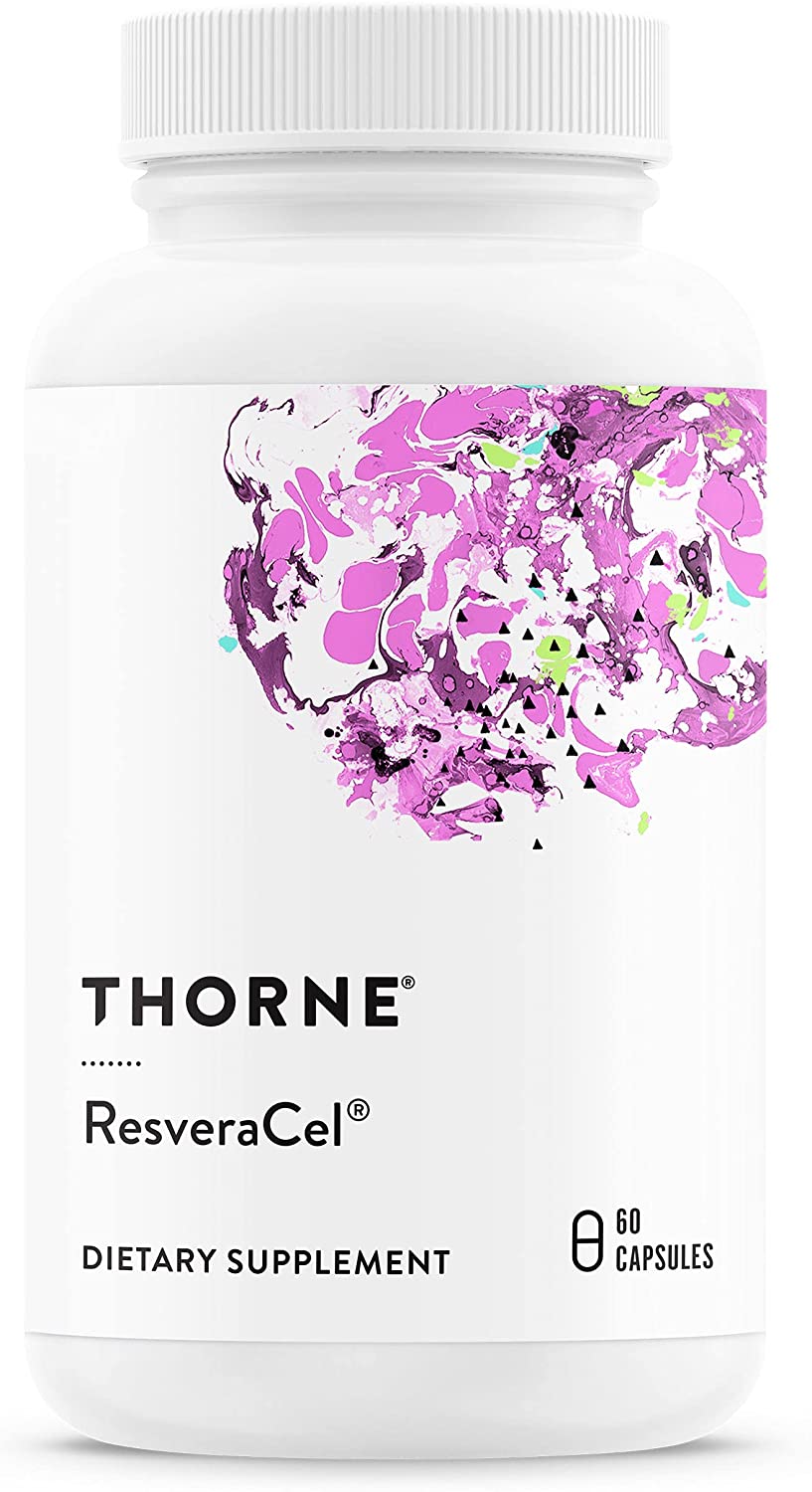 Thorne Research - ResveraCel - Supports Healthy Aging with Nicotinamide Riboside, Resveratrol, Quercetin, and Betaine Anhydrous - 60 Capsules