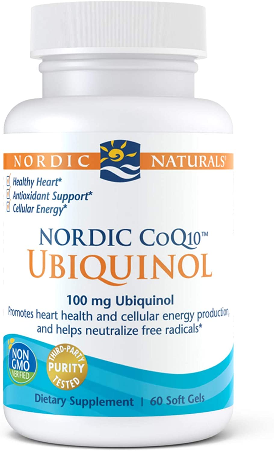 Nordic Naturals Nordic CoQ10 Ubiquinol - 100 mg Coenzyme Q10 (CoQ10) Ubiquinol - 60 Mini Soft Gels