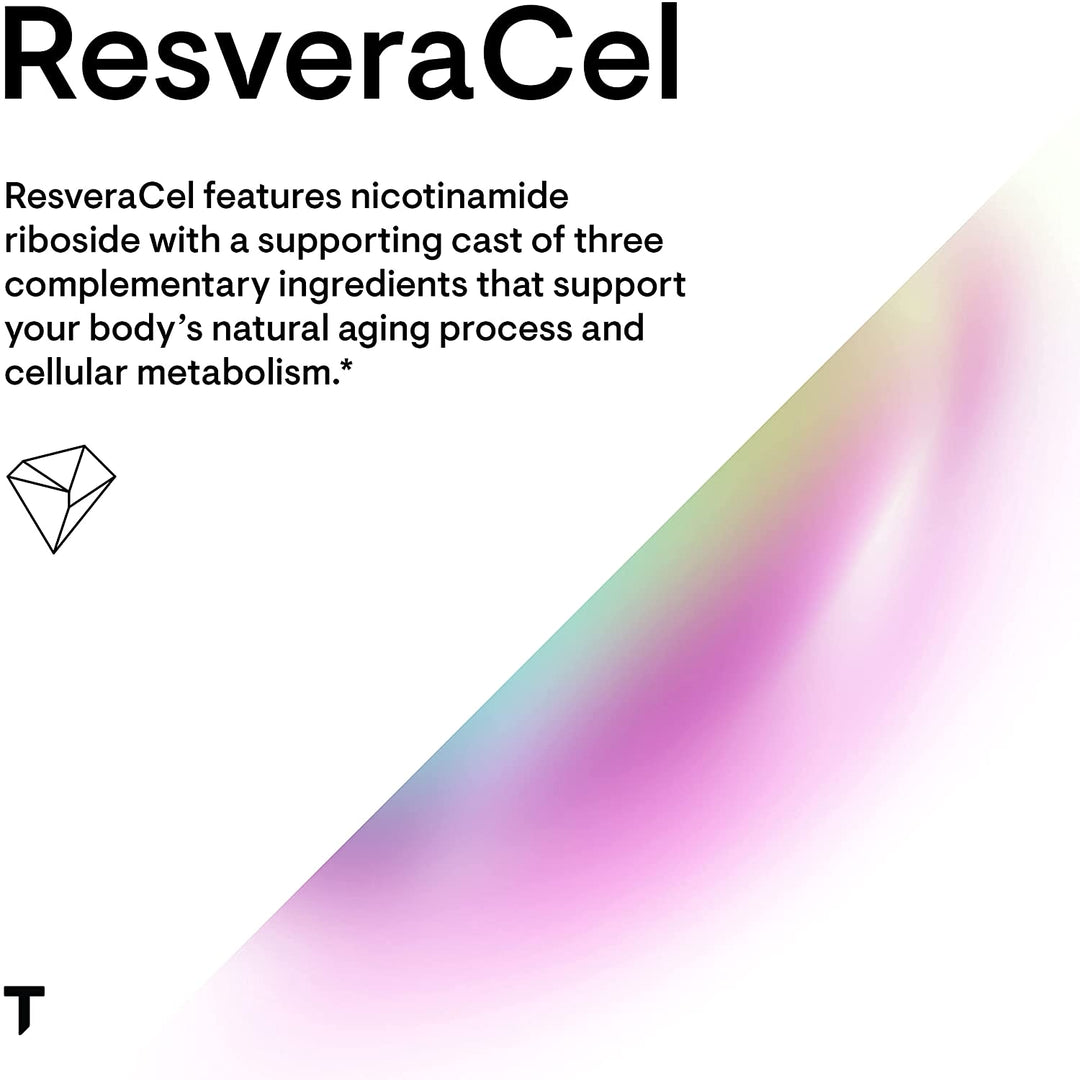 Thorne Research - ResveraCel - Supports Healthy Aging with Nicotinamide Riboside, Resveratrol, Quercetin, and Betaine Anhydrous - 60 Capsules