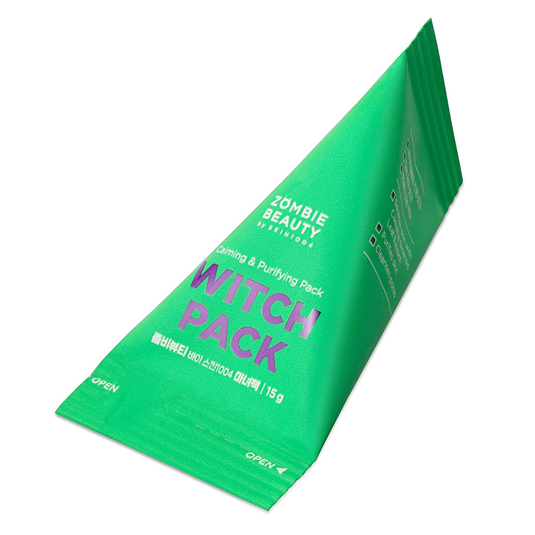 SKIN1004 Witch Pack Face Mask 8ea, Creamy Mud Pack with Green Tea, Water Calming Purifying Pore Care